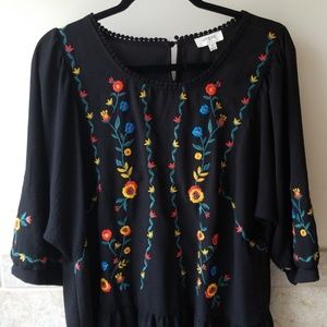 Drop waist shirt dress